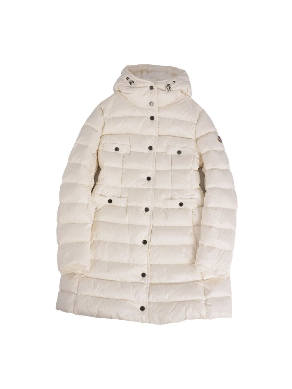 Moncler Coat Long Hirma Down Zip-up Nylon White 3